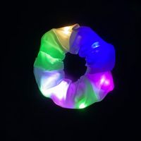 Neuheit Einfarbig Künstlicher Kristall Leuchtend Haargummi 1 Stück main image 5