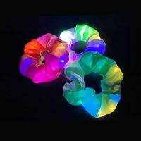 Neuheit Einfarbig Künstlicher Kristall Leuchtend Haargummi 1 Stück main image 4