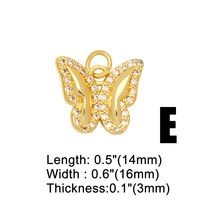 Ins Style Hippocampus Dragonfly Butterfly Copper Plating Inlay Zircon 18k Gold Plated Pendants Jewelry Accessories main image 3