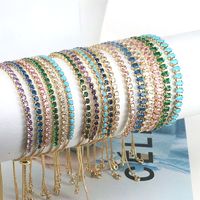Fashion Round Copper Zircon Bracelets In Bulk main image 8