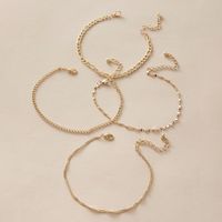 Simple Style Geometric Alloy Plating Women's Anklet 4 Pieces main image 7