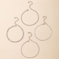 Simple Style Geometric Alloy Plating Women's Anklet 4 Pieces main image 4