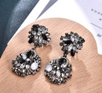 Glam Geometric Steel Inlay Artificial Crystal Women's Drop Earrings 1 Pair sku image 8