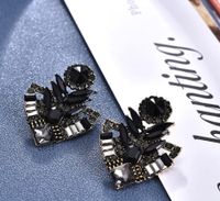 Glam Geometric Steel Inlay Artificial Crystal Women's Drop Earrings 1 Pair sku image 7