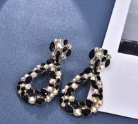 Glam Geometric Steel Inlay Artificial Crystal Women's Drop Earrings 1 Pair sku image 4