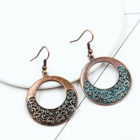 1 Pair Retro Flower Alloy Plating Women's Drop Earrings sku image 1