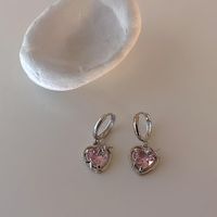 Fashion Sweet Geometric Heart Shape Alloy Diamond Artificial Gemstones Women's Necklace sku image 1