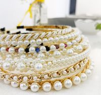 Fashion Round Artificial Pearl Hair Band 1 Piece main image 1