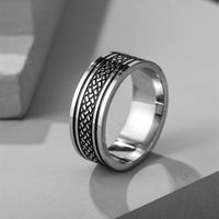 Vintage Titanium Steel Carved Thick Ring Wholesale Nihaojewelry main image 4