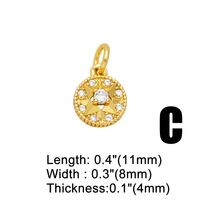 1 Piece Copper Zircon Star Moon Heart Shape main image 4