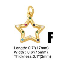 1 Piece Copper Zircon Star Moon Heart Shape main image 7