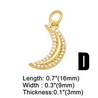 Ins Style Star Moon Copper Plating Inlay Zircon 18k Gold Plated Pendants Jewelry Accessories main image 5