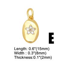 Style Ins Star Lune Le Cuivre Placage Incruster Zircon Plaqué Or 18k Pendentifs Bijoux Accessoires sku image 5