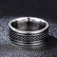 Vintage Titanium Steel Carved Thick Ring Wholesale Nihaojewelry main image 8