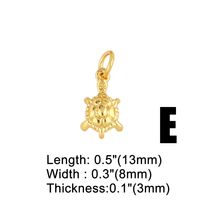 Cute Animal Bear Elk Copper Plating Inlay Zircon 18k Gold Plated Pendants Jewelry Accessories main image 3