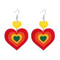 Fashion Letter Heart Shape Arylic Stoving Varnish Women's Drop Earrings 1 Pair main image 5