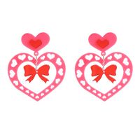 Fashion Letter Heart Shape Arylic Stoving Varnish Women's Drop Earrings 1 Pair sku image 7