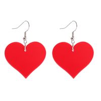 Fashion Letter Heart Shape Arylic Stoving Varnish Women's Drop Earrings 1 Pair sku image 1