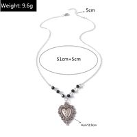 Fashion Ornament Retro Geometric Heart Shaped Pendant Necklace main image 7