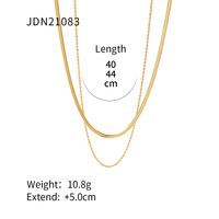 Fashion Solid Color Stainless Steel Titanium Steel Plating Necklace 1 Piece sku image 7