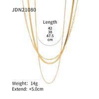 Fashion Solid Color Stainless Steel Titanium Steel Plating Necklace 1 Piece sku image 9