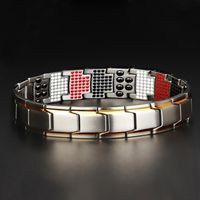 Fashion Geometric Metal Plating Inlay Magnet Unisex Bracelets 1 Piece main image 3