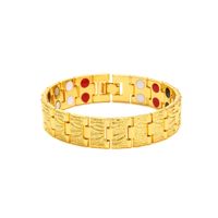 Fashion Geometric Metal Inlay Magnet Unisex Bracelets 1 Piece sku image 3