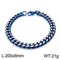 Mode Einfarbig Titan Stahl Überzug Unisex Armbänder Halskette 1 Stück sku image 2