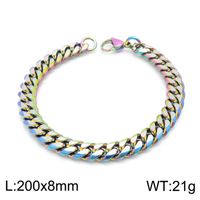 Fashion Solid Color Titanium Steel Plating Unisex Bracelets Necklace 1 Piece sku image 3