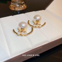 Retro Geometric Imitation Pearl Alloy Rhinestone Tassel Women's Drop Earrings 1 Pair sku image 24