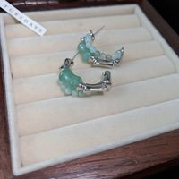 Fashion Heart Shape Crystal Inlay Rhinestones Earrings 1 Pair sku image 10