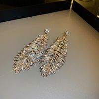 1 Pair Fashion Tassel Inlay Alloy Artificial Diamond Drop Earrings sku image 29