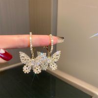 1 Pair Fashion Tassel Inlay Alloy Artificial Diamond Drop Earrings sku image 31