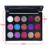 New Style 15 Colors Shiny Sequins Glitter Powder Eye Shadow Plate main image 3