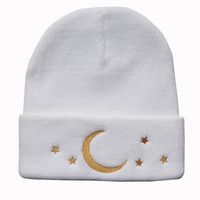 Unisexo Moda Estrella Luna Bordado Prensado Gorro De Lana main image 5