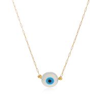 Fashion Eye Stainless Steel Plating Necklace 1 Piece sku image 1