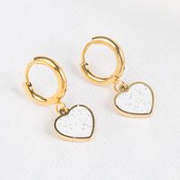 Fashion Heart Shape Stainless Steel Plating Drop Earrings 1 Pair sku image 2