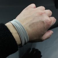 Simple Style Solid Color Stainless Steel Plating Bangle 1 Piece main image 3