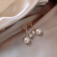 1 Pair Elegant Sweet Square Heart Shape Bow Knot Inlay Imitation Pearl Alloy Rhinestones Earrings sku image 23
