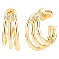 Fashion Solid Color Titanium Steel Plating Earrings 1 Pair main image 5