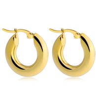 Fashion Solid Color Titanium Steel Plating Earrings 1 Pair main image 2