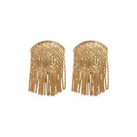 Fashion Geometric Copper Tassel Artificial Pearls Drop Earrings 1 Pair main image 4
