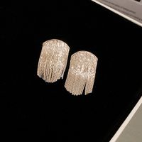 Fashion Geometric Copper Tassel Artificial Pearls Drop Earrings 1 Pair sku image 12