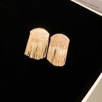 Fashion Geometric Copper Tassel Artificial Pearls Drop Earrings 1 Pair sku image 11
