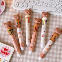 Cute Bear Shape Quick-drying Students Stationery Ballpoint Pen 1pcs main image 6