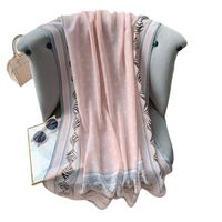 Women's Elegant Polka Dots Cotton And Linen Polyester Printing Silk Scarves main image 5