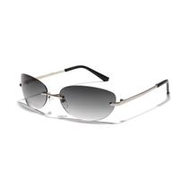 Fashion Solid Color Pc Oval Frame Frameless Women's Sunglasses sku image 4