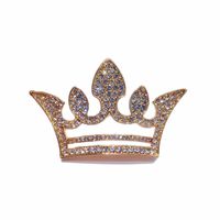 Fashion Crown Alloy Plating Inlay Rhinestones Pearl Unisex Brooches main image 5