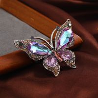 Fashion Butterfly Alloy Plating Inlay Rhinestones Women's Brooches main image 5