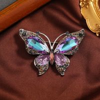 Fashion Butterfly Alloy Plating Inlay Rhinestones Women's Brooches sku image 1